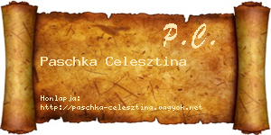 Paschka Celesztina névjegykártya